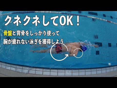 「体を使って泳ぐ」ならクネクネした方がうまくいきます