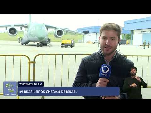 Terceira aeronave vinda de Israel chega ao país com 69 brasileiros