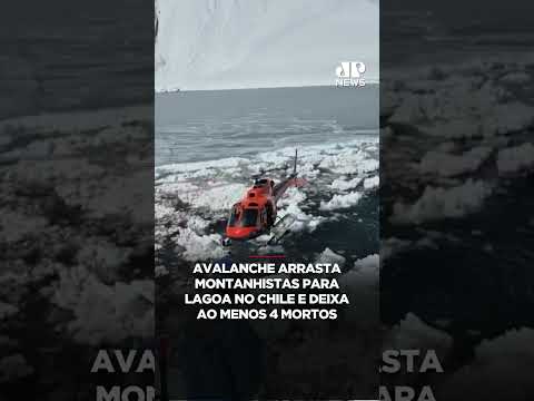 Avalanche arrasta montanhistas para lagoa no Chile e <strong>deixa</strong> ao menos quatro mortos #shorts