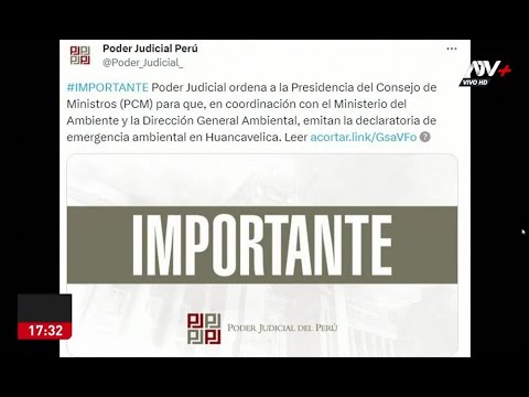 PJ ordena a la PCM declarar a Huancavelica en emergencia ambiental
