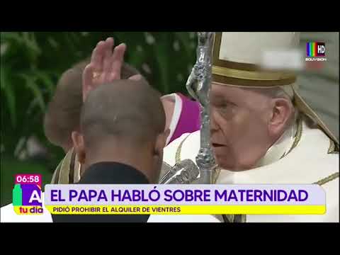 El papa Francisco habló sobre la maternidad