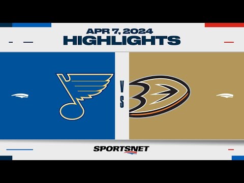 NHL Highlights | Blues vs. Ducks - April 7, 2024