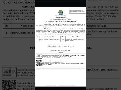 #TRF2 ES TJAA - NOMEAÇÃO A/C#