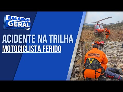 MOTOQUEIRO CAI EM BARRANCO EM SÃO THOMÉ DAS LETRAS