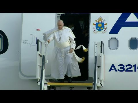 Pope Francis arrives in Greece for a two day visit | AFP