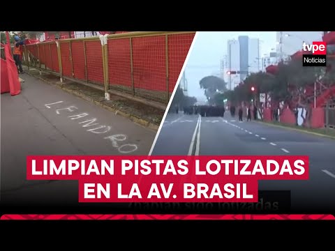 Fiestas Patrias: limpian pistas que habían sido lotizadas en la avenida Brasil