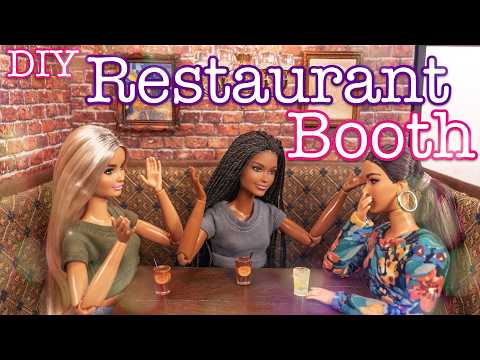 How To Make a Restaurant Booth in a Hidden Doll Room | DIY | Cardboard Doll Crafts