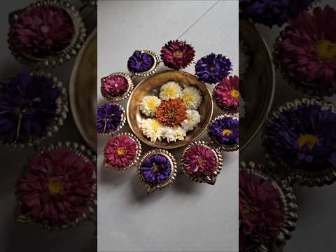 easy uruli flower decoration #hindufestival #trending #diwalivibes #diy #festivevibes