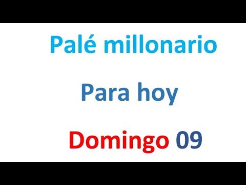 PALÉ FUERTE para hoy Domingo 09, EL CAMPEÓN DE LOS NÚMEROS