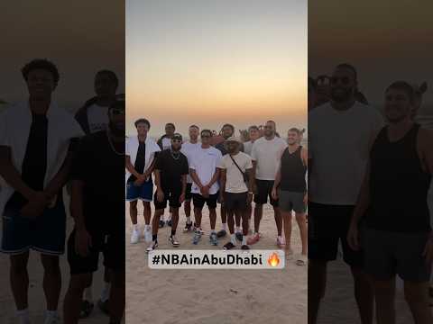The Timberwolves in the desert! 🐺 #NBAinAbuDhabi | #Shorts
