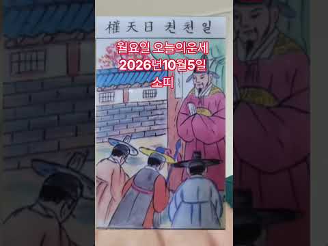 <strong>소띠</strong> 오늘의운세 2026년10월5일 운세 #운세 #오늘의운세