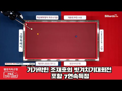 기가막힌 조재호의 빗겨치기대회전 포함 7연속득점[웰컴저축은행 PBA 팀리그 2023-2024] 4라운드