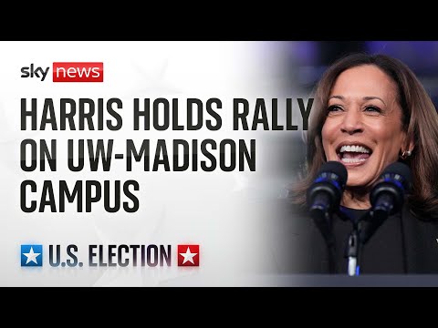 Watch live: Kamala Harris holds a rally on University of Wisconsin–Madison campus