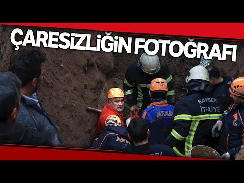 Kayseri'de Toprak Kayması Sonucu Mahsur Kalan İşçi 3 Saatte Kurtarıldı
