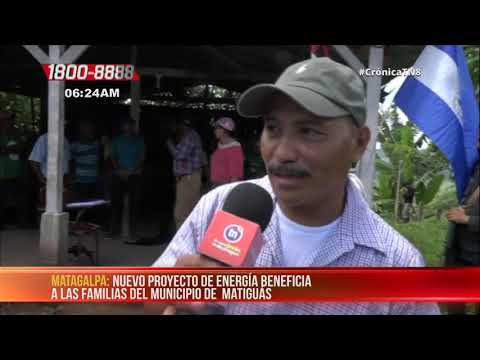 Familias de Las Esperanza, Matiguás, estrenan proyecto de energía eléctrica - Nicaragua