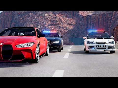 Police Car Chases and Crashes #9 - BeamNG.Drive