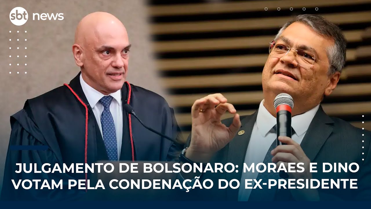 Julgamento de Bolsonaro: Moraes e Dino votam pela condenação do ex-presidente | SBT News
