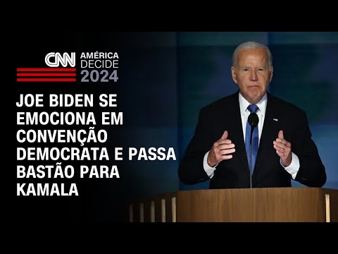 Joe Biden se emociona em Convenção Democrata e passa bastão para Kamala | BASTIDORES CNN