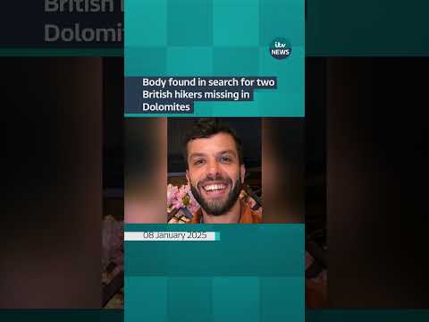 Body found in search for two British hikers missing in northern Italy #itvnews #dolomites #hikers
