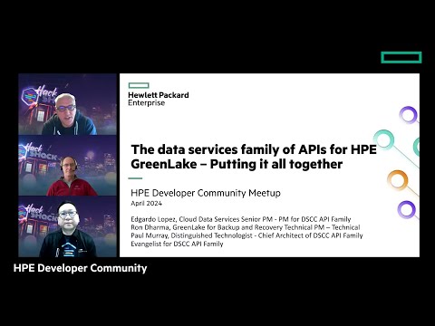 The data services family of APIs for HPE GreenLake – Putting it all together