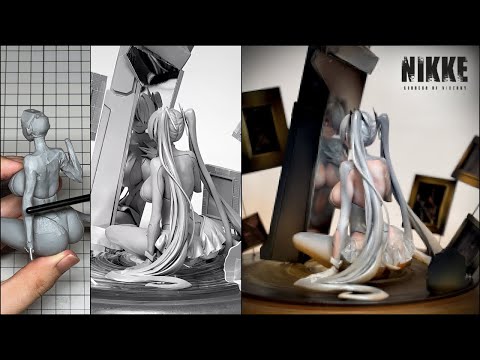 【NIKKE】シンデレラのフィギュアを作ってみた【粘土】How to make a figure of Cinderella.