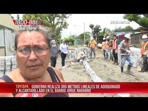 Avanza alcantarillado y adoquinado en barrio de Tipitapa - Nicaragua