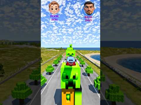 Poor Son Vs Rich Dad | Beamngdrive #shorts