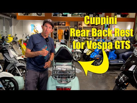 Fitting a Cuppini Rear Back Rest for the original Vespa GTS Folding Rack