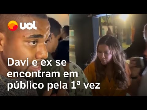 Ex-BBB Davi Brito se encontra em público com a ex Mani Reggo pela primeira vez; veja vídeo