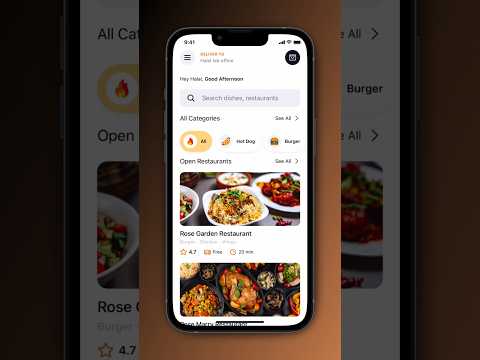 Food Delivery App UI in React Native 🔥 #reactnative #expo #shorts