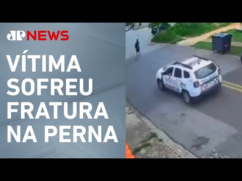 Viatura da PM atropela homem e sai sem prestar socorro em Sorocaba (SP)