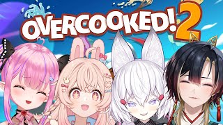 【Overcooked!2】EN×JPごちゃ混ぜコラボ！！！Let's cookig!!!【恋衣めもり/ピップキンピッパ/天満マエミ/巫ロキ