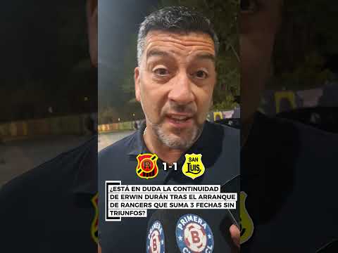 🔴⚫ ¿Está en duda la continuidad de Erwin Durán en Rangers tras 3 fechas sin ganar en la Primera B?