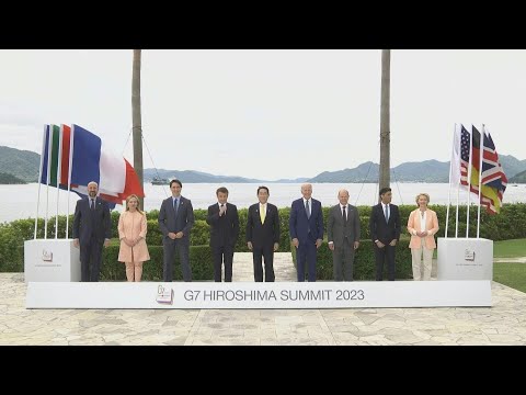 Les dirigeants du G7 posent pour une photo de groupe lors du sommet à Hiroshima | AFP Images