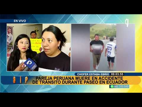 Pareja peruana muere en accidente de tránsito durante paseo en Ecuador: familia pide ayuda