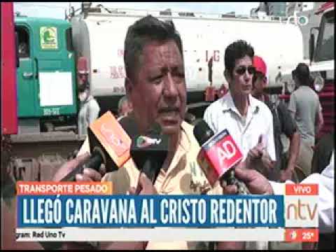 05012023 TRASPORTE PESADO  LLEGO EN CARAVANA AL CRISTO REDENTOR EN APOYO A CAMACHO RED UNO