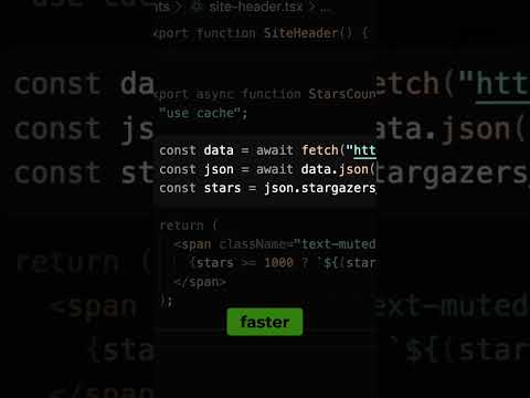 What is "use cache" in Next.js 16?