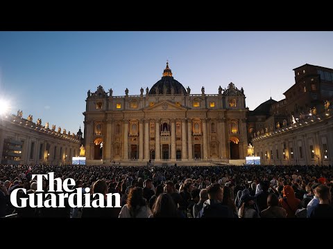 Crowds gather in St Peter's Square as Conclave sits – watch live