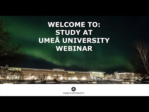 Webinar – Study at Umeå University