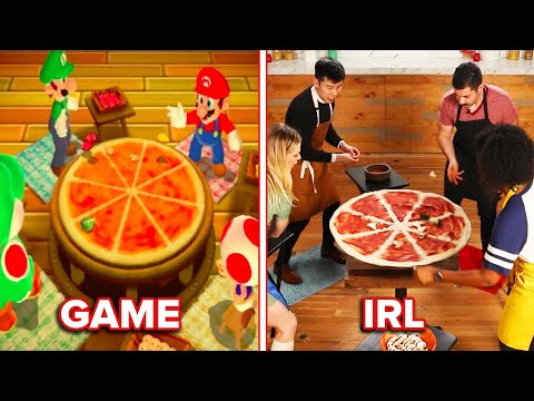 Alvin Tries To Recreate The Mario Party Pizza Video Game In Real Life ? Tasty
