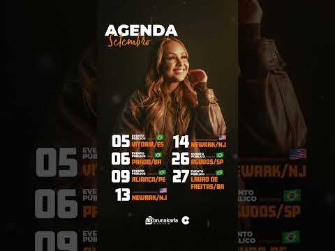 Setembro chegou com muitas bençãos! Em qual dos próximos show eu encontro vocês? 🙌🏻💛