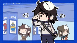 フブキとフレアと行った映画館で迷子になるスバル【ホロライブ切り抜き漫画】【大空スバル/白上フブキ/不知火フレア】【手描き】