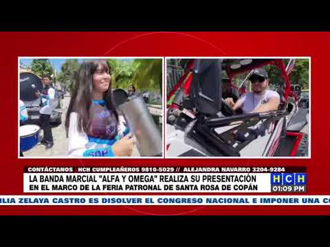 Alfa y Omega realizan su presentación en la feria de Santa Rosa de Copán
