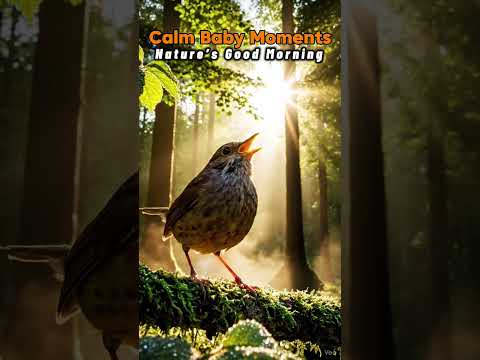सुबह की चिड़िया - Forest Morning Glow Calm Nature Sensory Video for Babies #sensoryshorts #shorts