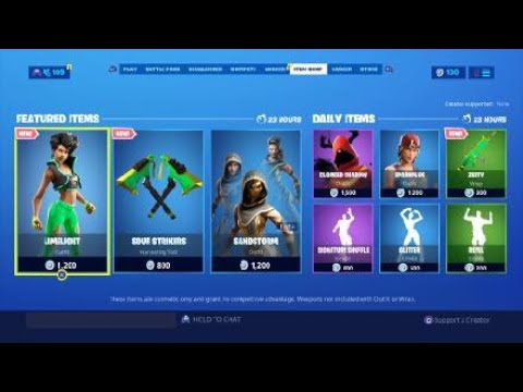 *NEW* LIMELIGHT SKIN! Fortnite Item Shop 19th of September!