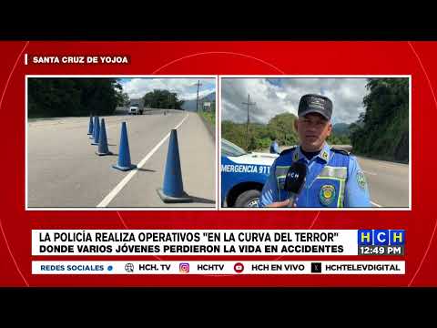 Policía realiza fuertes operativos en la curva del terror en Santa Cruz de Yojoa