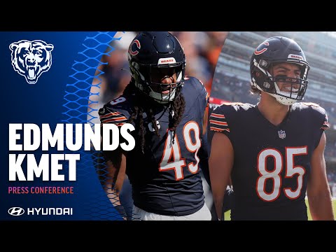Tremaine Edmunds, Cole Kmet Monday Press Conference | Chicago Bears video clip