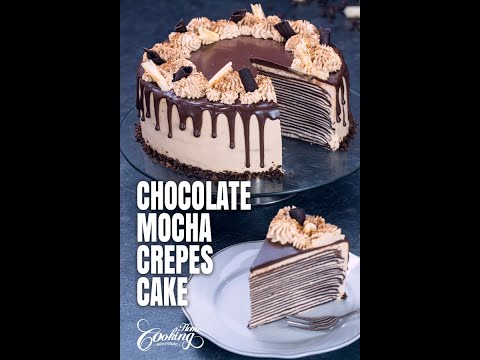 Delicious chocolate crepe cake #shorts