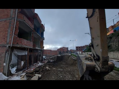 Demolerán viviendas afectadas por las lluvias en La Paz