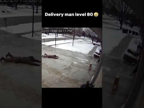 UPS: Delivery over ice 🤪 #funnymoments #shortscomedy
